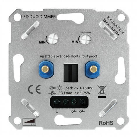 Duo Dimmer 2x3-75W - lvv-prdm075