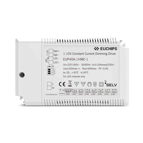 1-10V Constant Current Dimbaar Driver 40 Watt - lvv-preup40a-1hmc-1