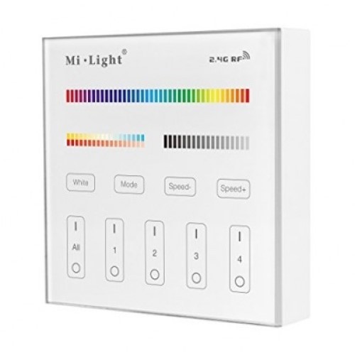 MI-LIGHT 4 ZONE RGB+CCT Panel Remote (220Volt) - lvv-prt4