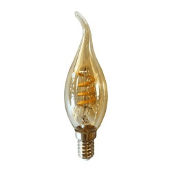 LED Filament E14 Kaars Tip Dimbaar Amber 4W - lvv-fc35-sa-2200k